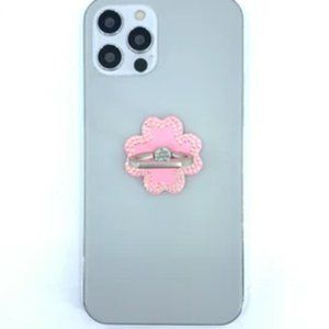 Pink flower phone Ring Stand, Grip.